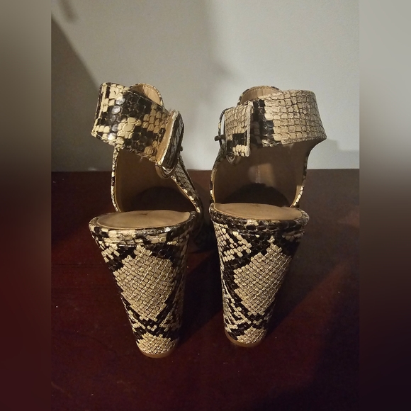 NWOT Aldo Legiladia Faux snakeskin blocked heel bootie shoe animal Print size 8 - Picture 8 of 10